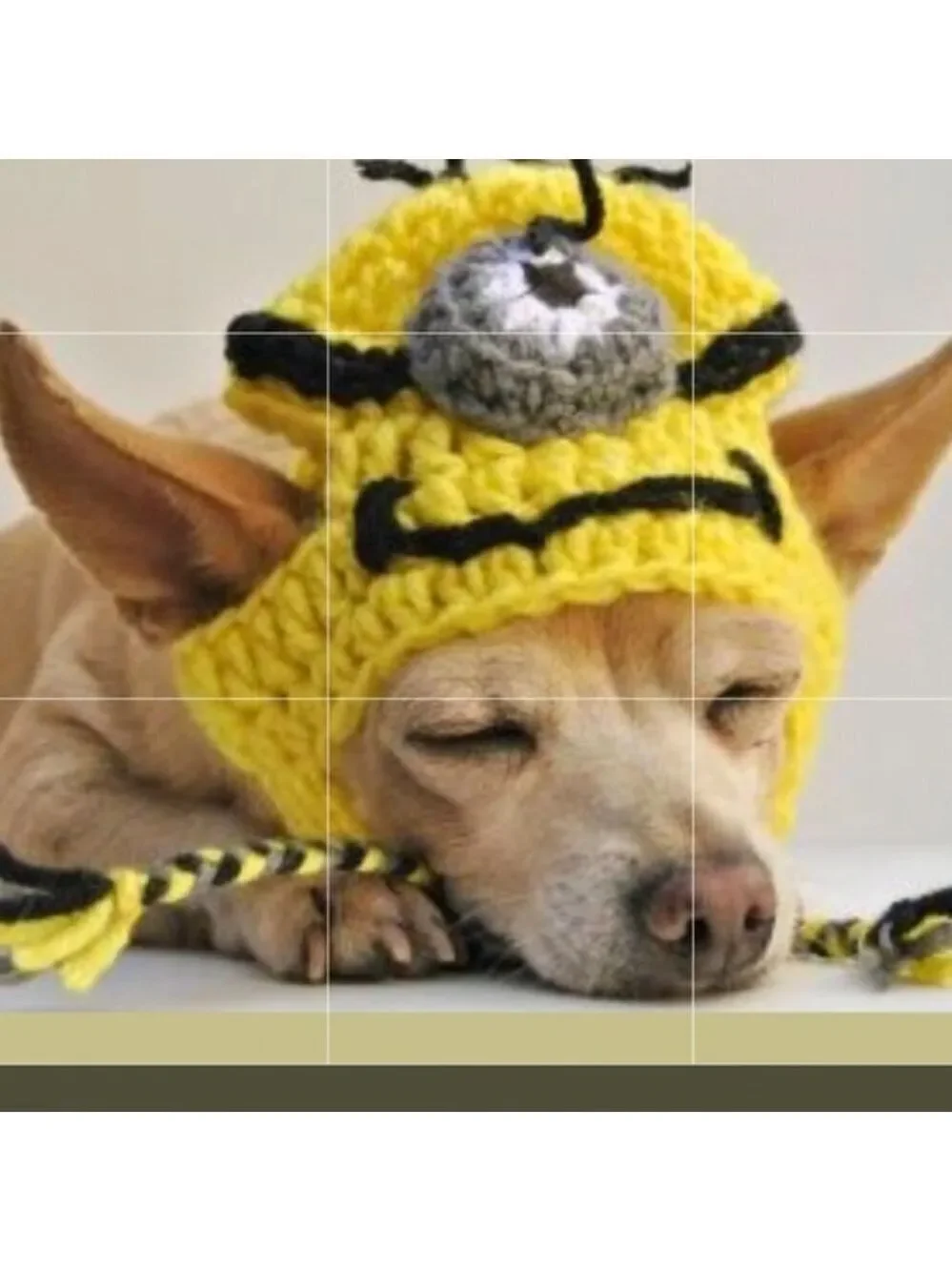 Knit Minion Dog Hat, Puppy Hat, Dog Costume, Minions, Pet Items - CA